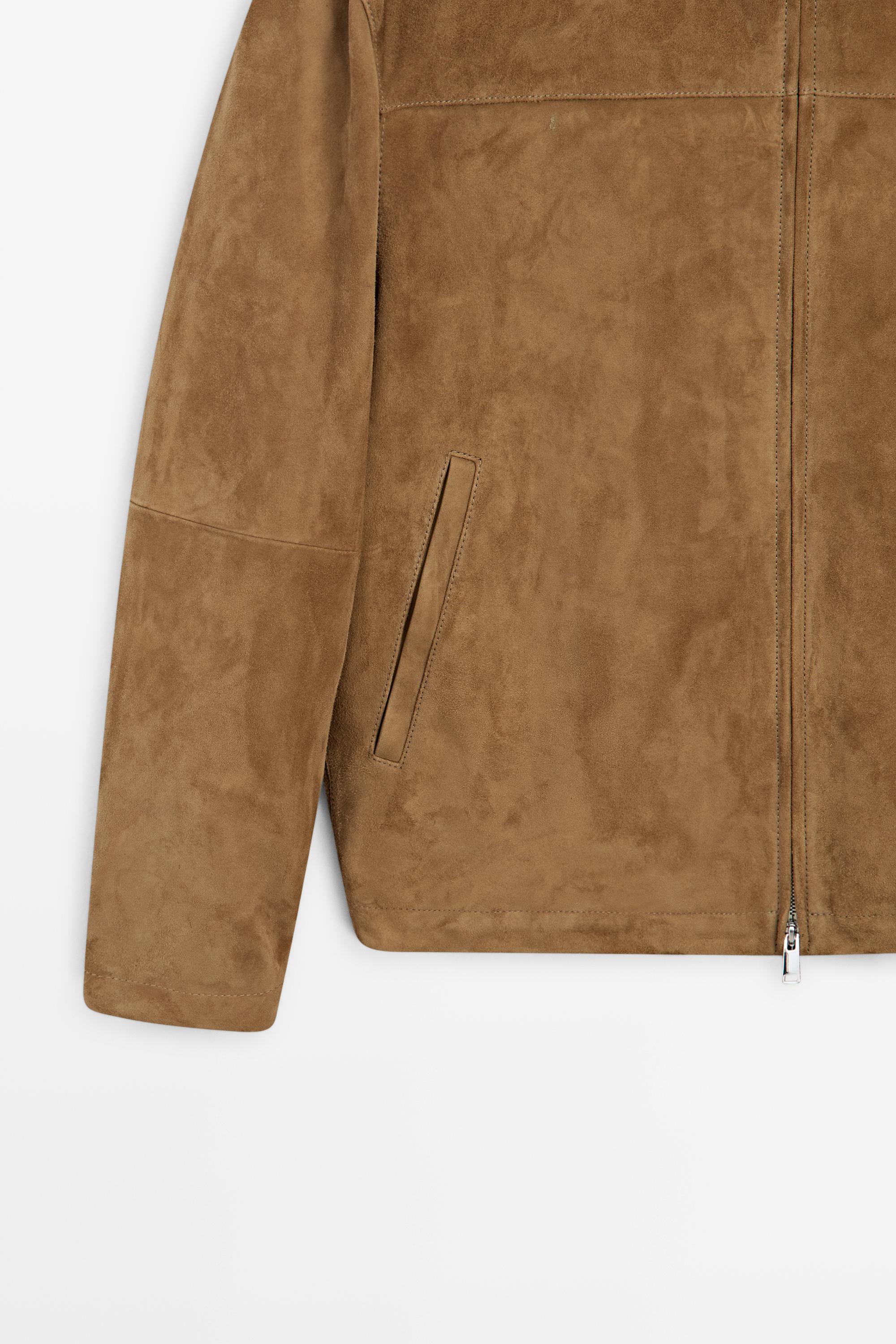 Suede leather jacket